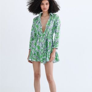 Zara printed mini dress